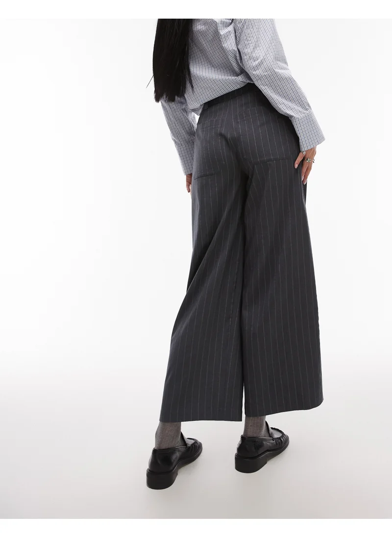 توب شوب Co-Ord Wide Leg Pinstripe Tailored Trouser