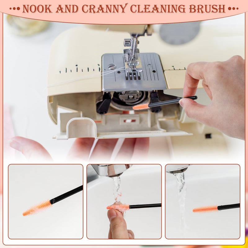 Ceoighe 14 Pieces Sewing Machine Cleaning Kit  Sewing Machine Repair Tools Include Tweezers  Double Headed Brush  Screwdriver  Seam Rippers  Silicone Brush For Repair And Cleaning Machine Sewing - Image 3