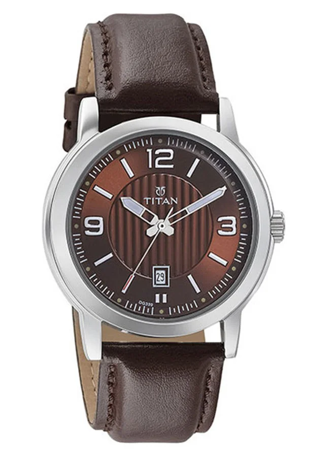 تيتان Leather Analog Wrist Watch 1730SL03