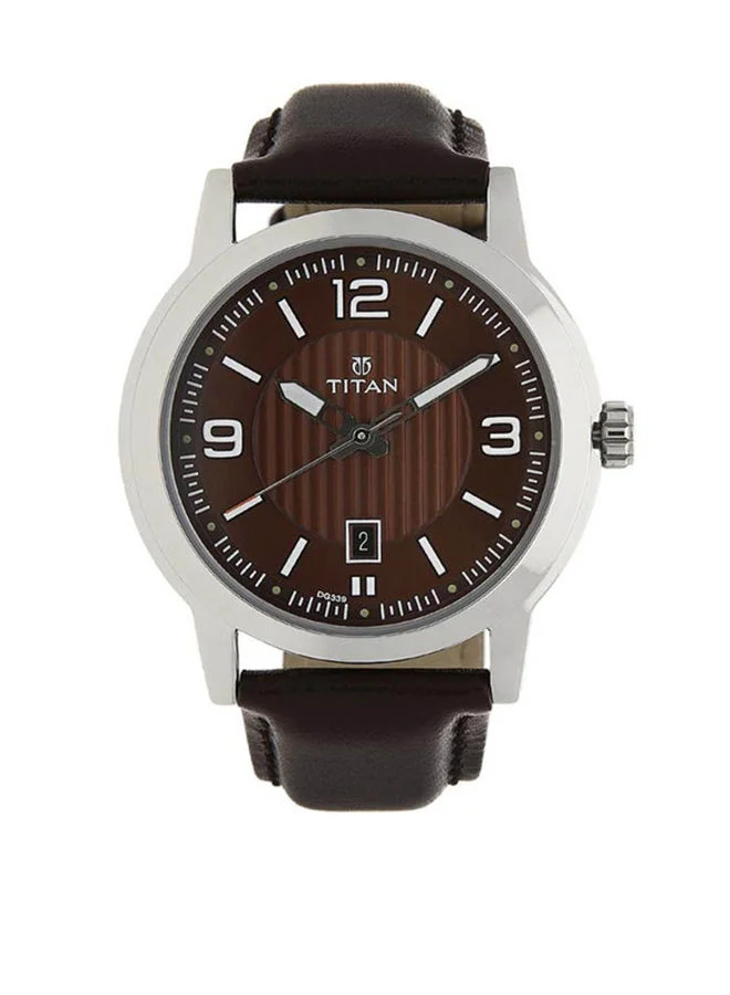 تيتان Leather Analog Wrist Watch 1730SL03