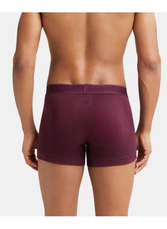 JOCKEY Jockey Men's Super Combed Cotton Rib Solid Trunk with Stay Fresh Properties (Pack of 2)_Style_1015_Wine Tasting_M  - Image 2