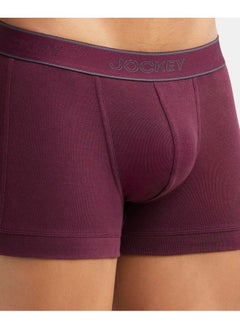 JOCKEY Jockey Men's Super Combed Cotton Rib Solid Trunk with Stay Fresh Properties (Pack of 2)_Style_1015_Wine Tasting_M  - Image 5
