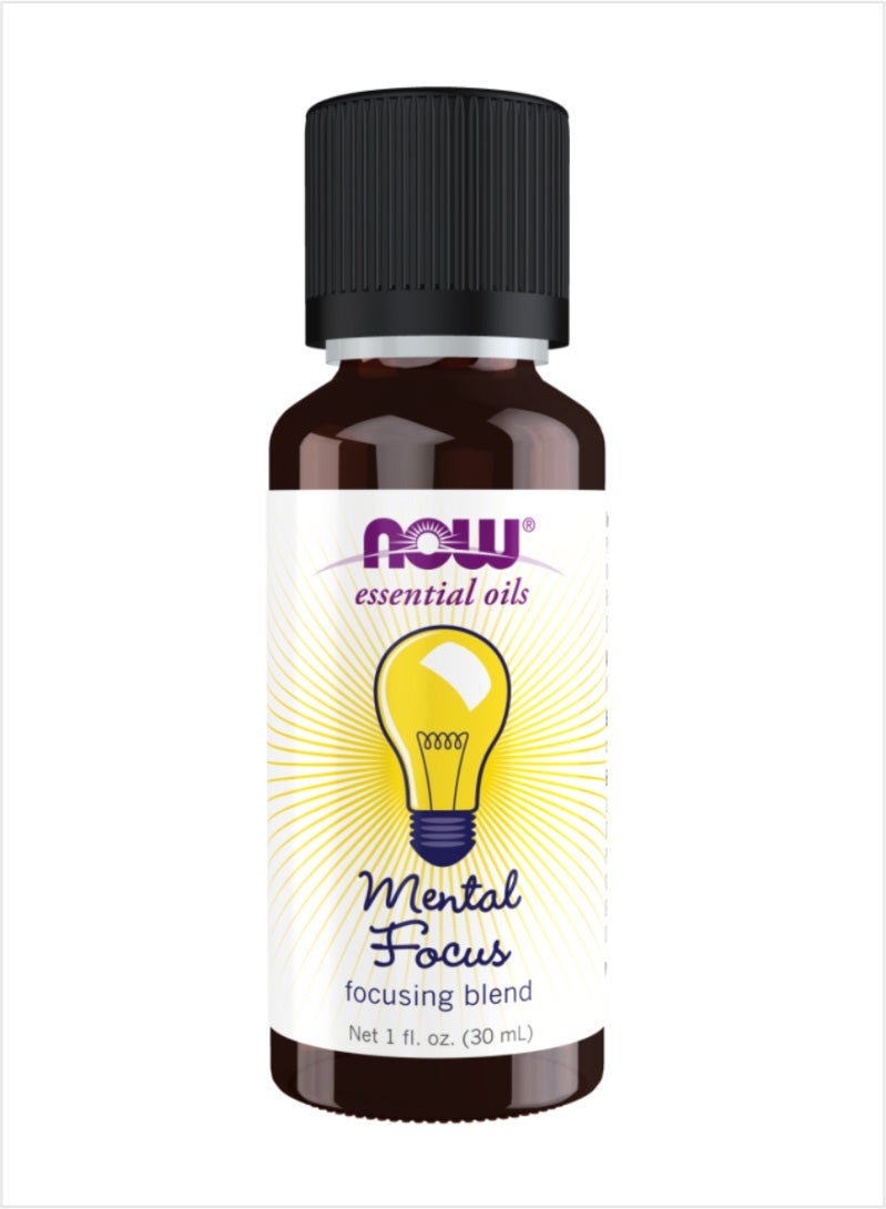 NOW Essential Oils Mental Focus Blend - Clarity & Concentration, 30ml