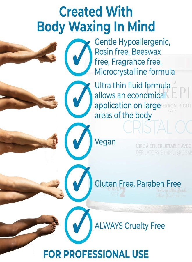 Cirepil - Cristal Ocean - 400g / 14.11 oz Wax Tin - Unscented - Ultra-Fluid Gel Texture - Perfect for Large Body Areas & Sensitive Skins - Rosin & Beeswax Free - Strips Needed - Image 5