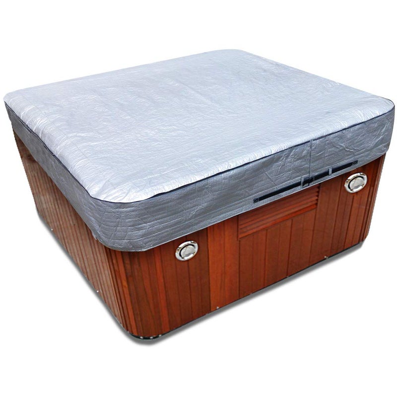 UCEDER Waterproof Hot Tub Cover 170G Polyethylene Spa Cover and UV Protection Hot Tub Sun Shield (96"x96"x12") - Image 1