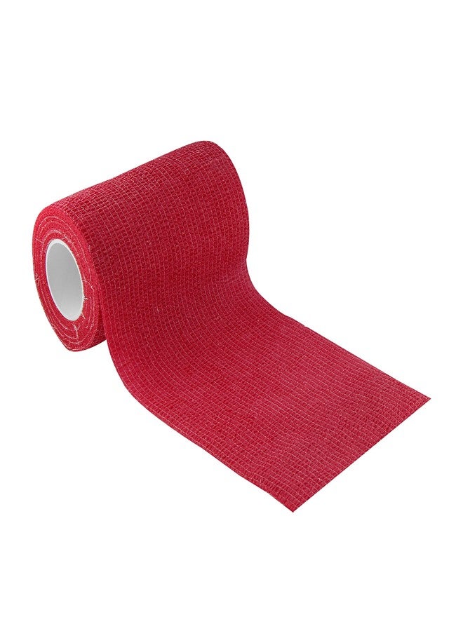 AGAM A-Tape Cohesive Crepe (10cm X 4.5 mtr, Pack of 2) Elastic Self Adherent Crepe Bandage Breathable Self Adhesive Cohesive Bandage for Humans & Pets (Dogs, Cats, Birds) (10 cm) (Red) - Image 2