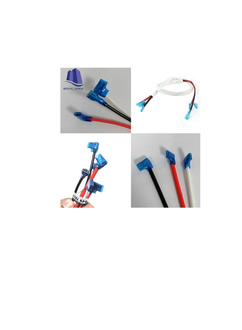 Three Pole Lead Wire Cable with End Collectors Hermetic Heat Resistant Shielded for Air Conditioning Compressor Motor 30 Inch (Pack of 5) - Image 2