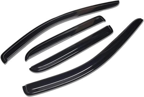 Lightronic Extra Durable Tapeon Vent Window Visor Fit 20012012 Ford Escape 20052012 Hybrid 20082011 Mazda Tribute 20052011 Mercury Mariner UVProtect Rain Guard Wind Deflector Smoke 4Pcs