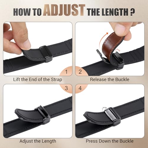 WestEagle Magnetic Leather Bands Compatible with Apple Watch 49mm 46mm 45mm 44mm 42mm(S3/2/1) for Men Women, Genuine Leather with Magnetic Buckle for iWatch Ultra1/2/3 Series SE11/10/9/8/7/6/5/4/3/2/1 - Image 5