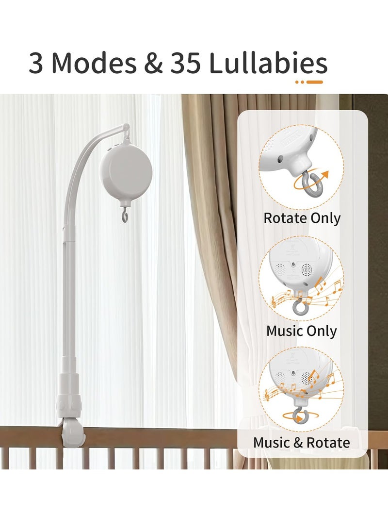 Daytoyz - Crib Mobile Motor, Baby Music Box Spinner with 3 Modes（Spin Only, Music Only, Spin & Music 0-100 Volume Control,35 Lullabies,Portable Sound Machine,Auto-Off 30 Minutes, Battery Operated - Image 1