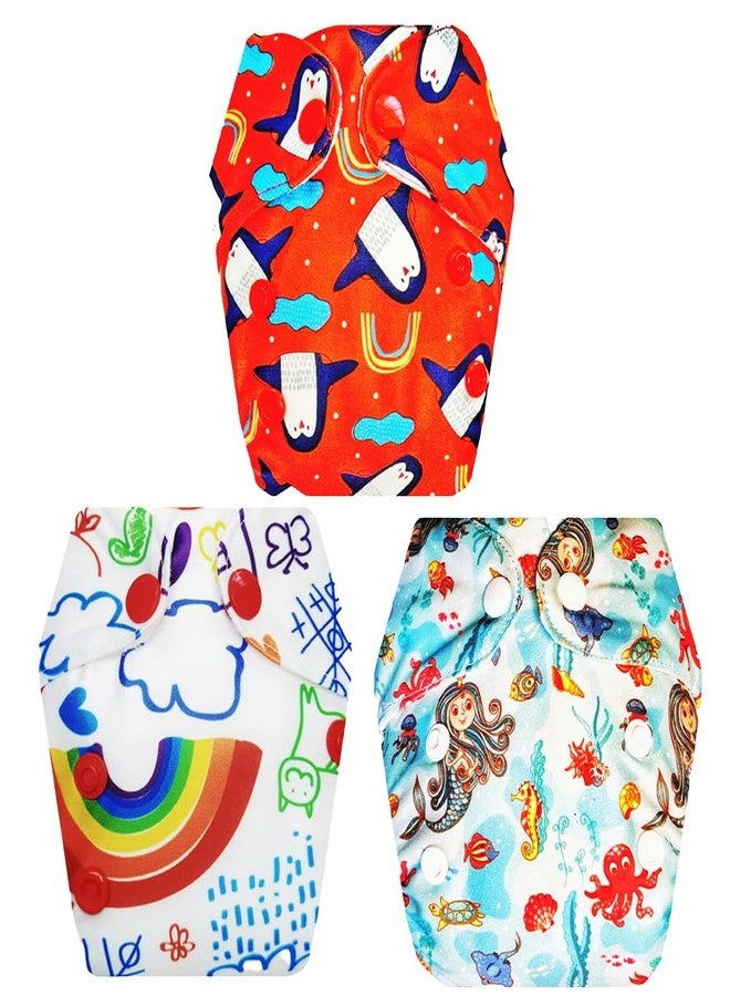 Dumbledo Premium Newborn Cloth Diaper with Integrated Soaker (Pack of 3) | Soft & Gentle | Breathable | Easy to Clean | All-Day Wear | 0 - 4 Months | Unisex Baby - Image 1