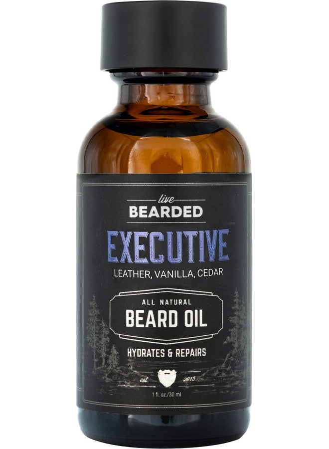 Live Bearded Ive Bearded: Beard Oil Executive Premium Beard And Skin Care With Jojoba Oil 1 Fl. Oz. Beard Itch And Dry Skin Relief Handcrafted With Allnatural Ingredients Made In The Usa - Image 1
