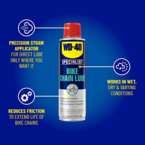 WD-40 زيت تشحيم سلسلة الدراجات لجميع الظروف من WD-40 ومنظف / مزيل شحوم السلسلة - Image 4