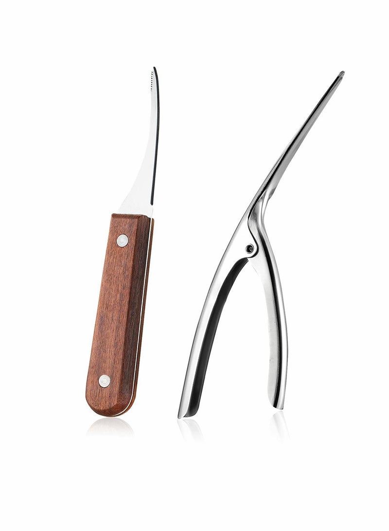 KASTWAVE Shrimp Deveiner Tool and Peelers - 304 Stainless Steel 2Pcs Shrimp Cleaner Knife Prawn Peeler Shrimp Deveiner Kitchen Tools for Shrimp Devein - Image 1