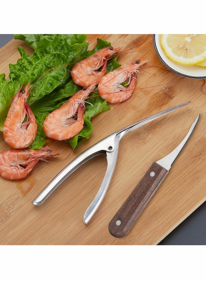 KASTWAVE Shrimp Deveiner Tool and Peelers - 304 Stainless Steel 2Pcs Shrimp Cleaner Knife Prawn Peeler Shrimp Deveiner Kitchen Tools for Shrimp Devein - Image 5
