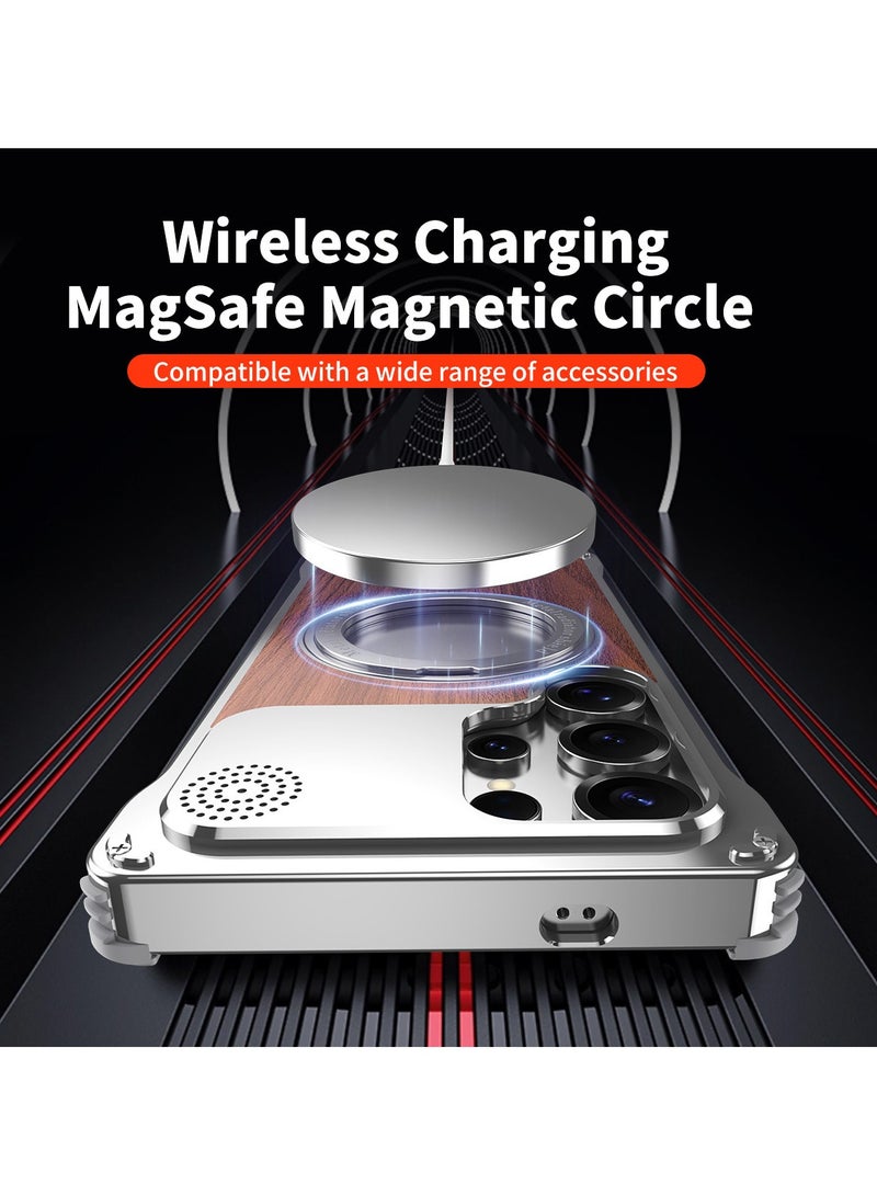 Samsung S25Ultra Rotating Magnetic Bracket Case Skeleton Heat Dissipation Case Precise Adaptation Firm Adhesion Efficient Heat Dissipation - Image 4