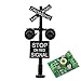 Evemodel JTD1507RP 1 Set N Scale Railroad TrainTrack Crossing Sign 2 Heads LED Made Circuit Board FlasherFlashing Red Train Stop on red Signal Lights Decoration and Party - Image 3