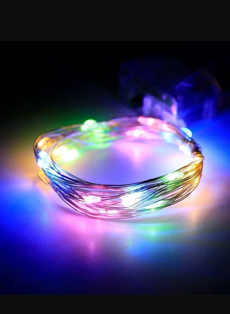 هيان سلسلة أضواء خرافية متلألئة تعمل بمنفذ USB، 50 مصباح LED مقاوم للماء، مع جهاز تحكم عن بعد و8 أوضاع سطوع (5 أمتار) - Image 1