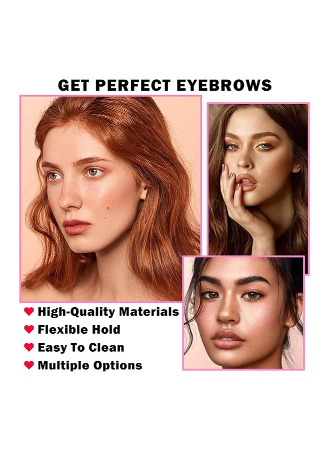 24-Piece Eyebrow Shaping Stencils, A pair of eyebrow trimmers is attached，Reusable Eyebrow Template, Eyebrow Grooming Stencil Kit for DIY Tools Eyebrows Shaping - Image 5