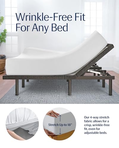 REST® Evercool®+ Starter Sheet Set, King, White, Breathable Bed Sheets for Hot Sleeper and Night Sweats, with Pillowcases, with Ionic+ Self-Cleaning Silver Yarn for Sensitive Skin, 3PCS No Flat Sheet - Image 5