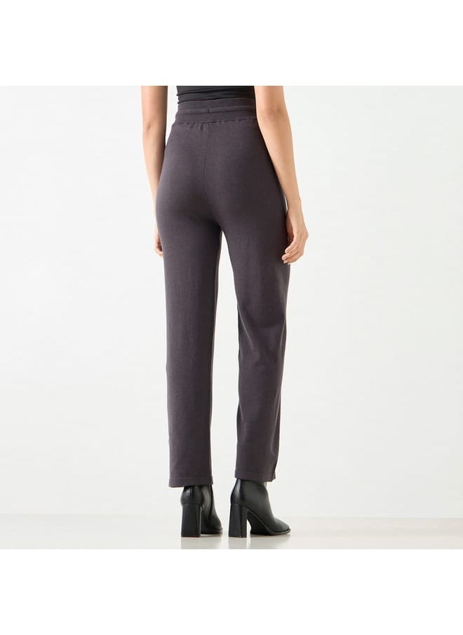 Iconic Iconic Solid Leggings with Drawstring Closure  - Image 3