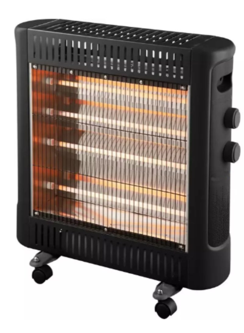 PALSON Quartz Heater with 4 Heating Elements, 2000W, Black