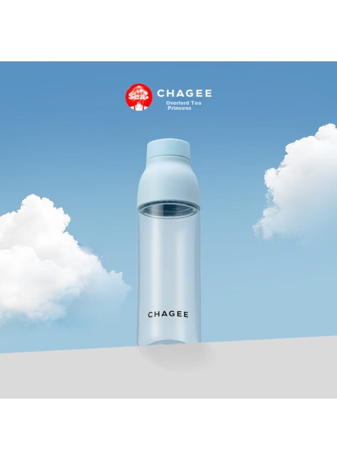 Chagee Tritan Water Bottle Cold Brew Tea Cup Shaker Coffee Cup Portable Cup High-value Gift For Women Soft Mist Blue - Image 1