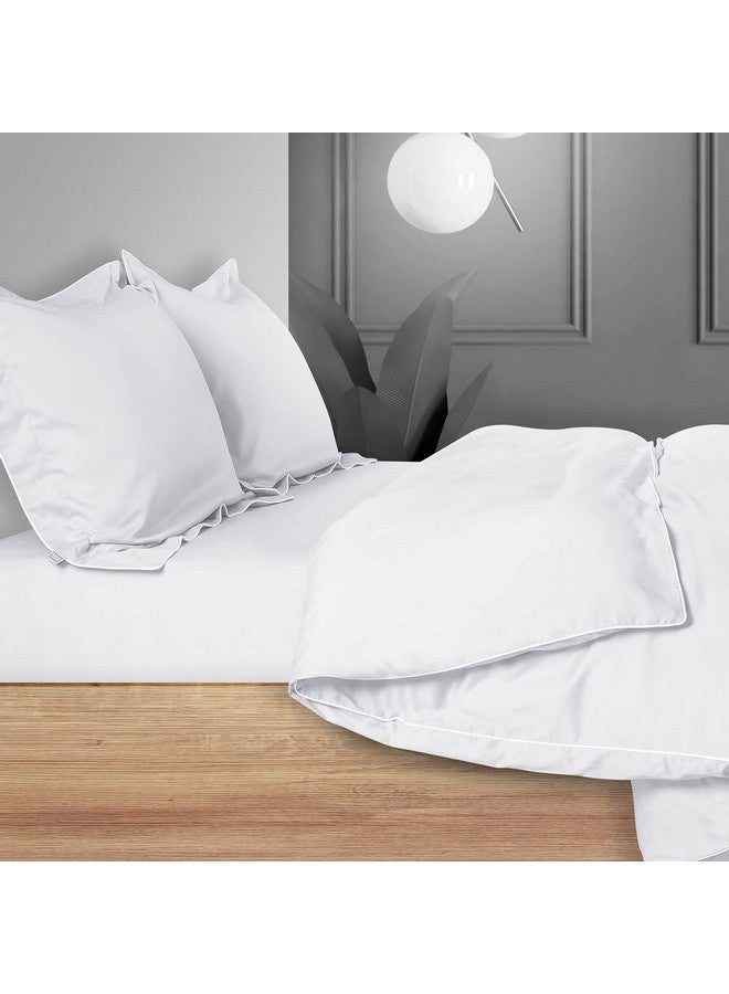 Spread Spain® Italian Cotton 500 Thread Count Single Bed Size Duvet/Quilt Cover, Soft, Breathable and Closure Zipper Duvet Cover (60" x 90" Inch, White) - Image 2