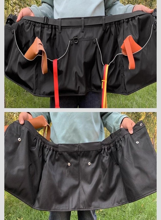 EHERDM Dog Trainer Apron with Multi Pockets and Waist Strap Adjustable Dog Training Pant Waterproof Dog Training Shorts Dog Handler Clothing for Outdoor Training Activities Black L - Image 4