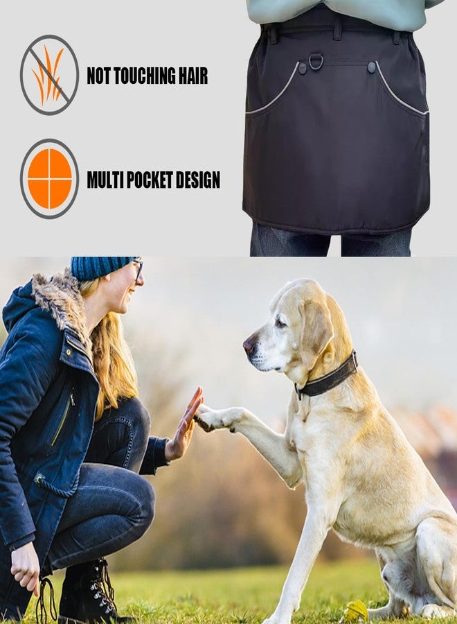 EHERDM Dog Trainer Apron with Multi Pockets and Waist Strap Adjustable Dog Training Pant Waterproof Dog Training Shorts Dog Handler Clothing for Outdoor Training Activities Black L - Image 3