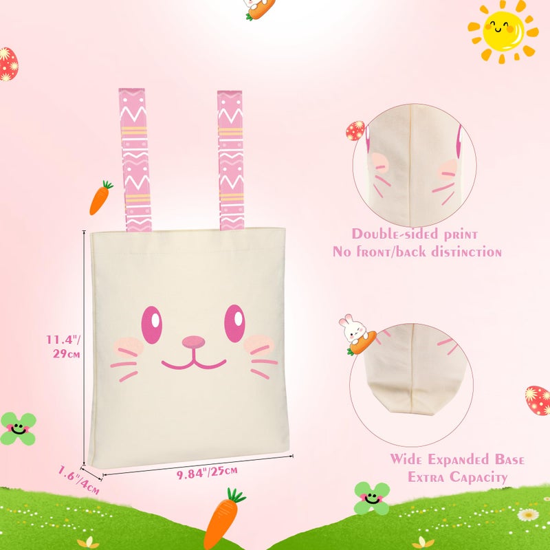 Party to Be Easter Canvas Bags for Kids Easter Bunny Bags for Girls Boys - Image 4
