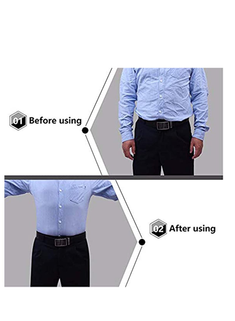 SYOSI Mens Shirt Stays Military Adjustable Elastic Garter Straps Sock Non-slip Locking Clamps Long-Lasting Shirt Stays Signature Shirt Stays Shirts Holder for Men - Image 4