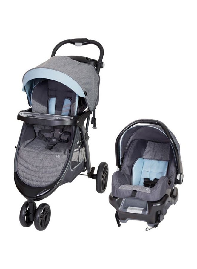 babytrend Skyline 35 Stroller With Car Seat - Starlight Blue/Grey - Image 1