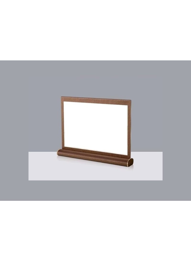 Kalon A5  Leather Table sign holder Brown Display Stand {PACK OF 5 Pcs }  210 x 148mm for Menus,resturent Notices, Name Cards, and Promotions - Image 2