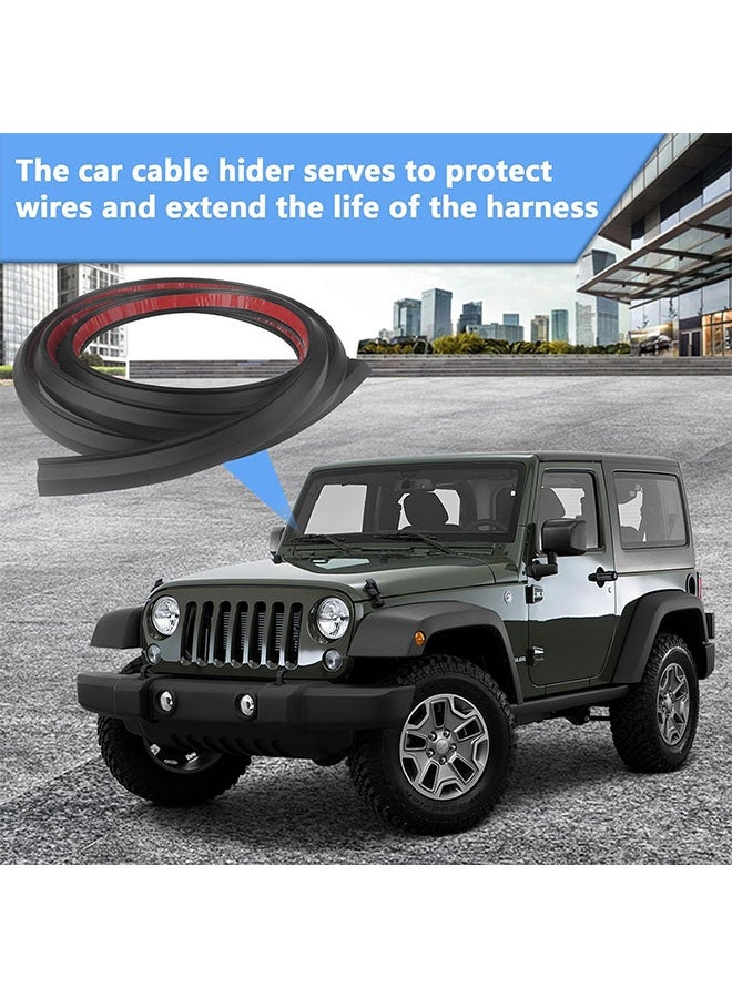 1 PC Car Cable Wire Hider 6.56 Ft Car Windshield Wire Hider Concealed Wire Cover for Car Wires Hide Roof Rack Light Bar - Universal - Image 3