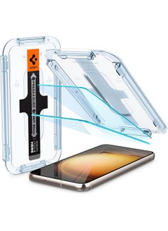 Spigen GLAStR EZ مناسب لواقي الشاشة الزجاجي المقوى لهاتف Samsung Galaxy S23 [عبوة من قطعتين] مع صينية سهلة التركيب  - Image 1