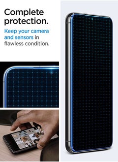 Spigen GLAStR EZ مناسب لواقي الشاشة الزجاجي المقوى لهاتف Samsung Galaxy S23 [عبوة من قطعتين] مع صينية سهلة التركيب  - Image 5