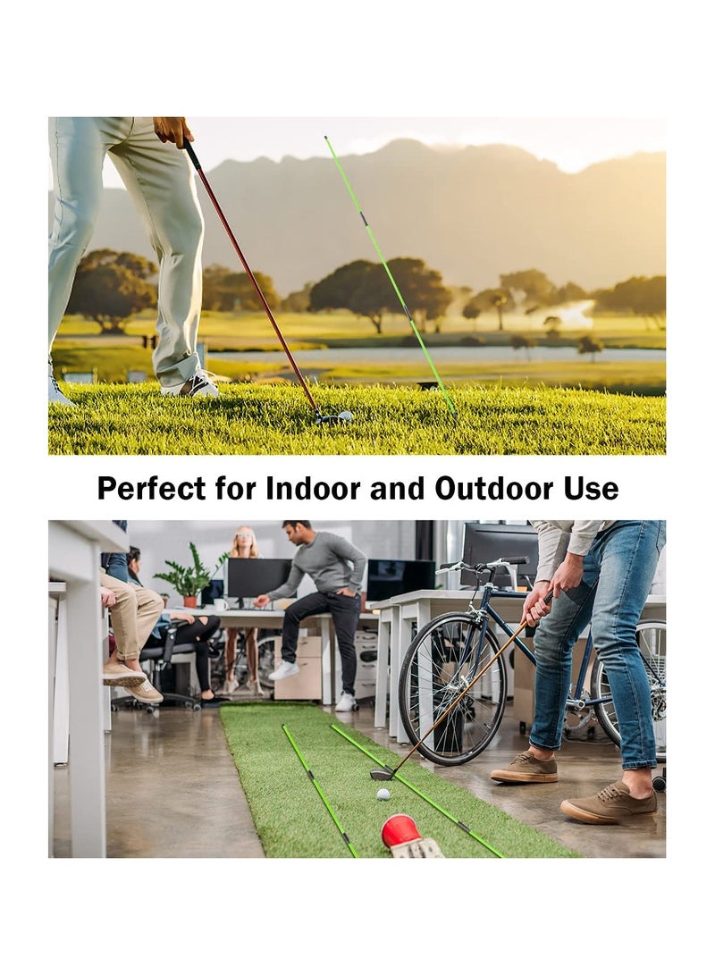 Generic Collapsible Golf Alignment Sticks - 2 Pack Portable Practice Rods for Aiming, Putting, Full Swing Training & Posture Correction with Clear Tube Case - Essential Golf Training Aid  - Image 4