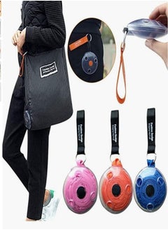 Generic Fold able Roll Up Polyester Shopping Tote Bag,Reusable Space Saving with Plastic Round Box  - Image 1