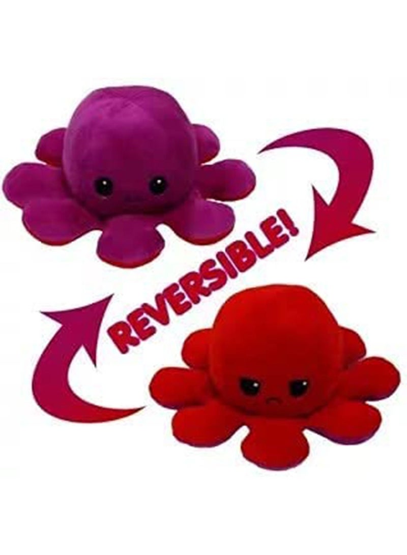GT-Wheel Cute Doublesided Octopus Flip Plushie Reversible Plush Stuffed Animals Doll Creative Toy  - Image 1