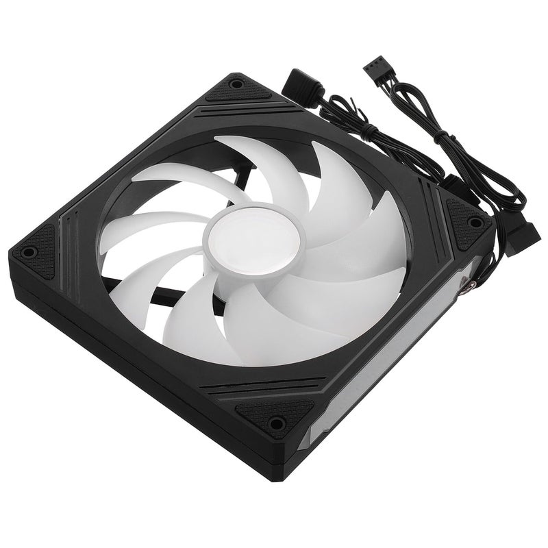 White ARGB 14cm PC Case Fan with 5V 3 Pin Connector for Computer Cooling System - Image 2