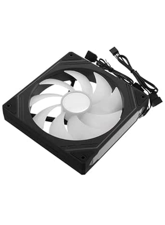 White ARGB 14cm PC Case Fan with 5V 3 Pin Connector for Computer Cooling System - Image 1