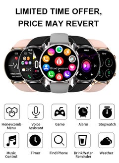 WAPIK Korean Brand Smart Watch Y5，Business Smartwatch, Waterproof Fitness Watch, Bluetooth Calling, Compatible with Android and iOS,Smartwatch For Men, Zinc Alloy Vacuum Plating, Heart Rate Monitoring  - Image 2