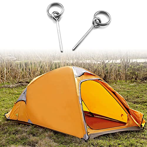 DGHAOP 4pcs Tent Pin & Ring Replacement Stainless Steel Tent Pole Connectors for Outdoor Camping Hiking Travel - Image 5