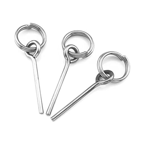 DGHAOP 4pcs Tent Pin & Ring Replacement Stainless Steel Tent Pole Connectors for Outdoor Camping Hiking Travel - Image 3