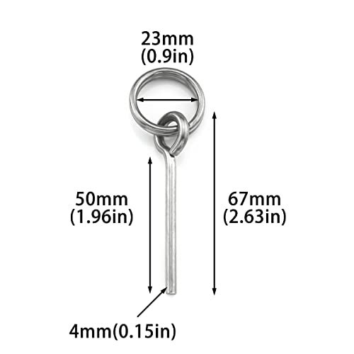 DGHAOP 4pcs Tent Pin & Ring Replacement Stainless Steel Tent Pole Connectors for Outdoor Camping Hiking Travel - Image 2