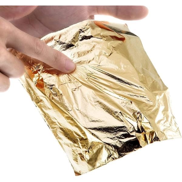 GSWC GOLD LEAF 100 Sheets - 8x8cm Brilliant Gold Foil Paper for Gilding, Crafting, DIY Arts Projects, Home Decoration, Art Work & More | Easy-to-Use Metallic Accents - Image 3