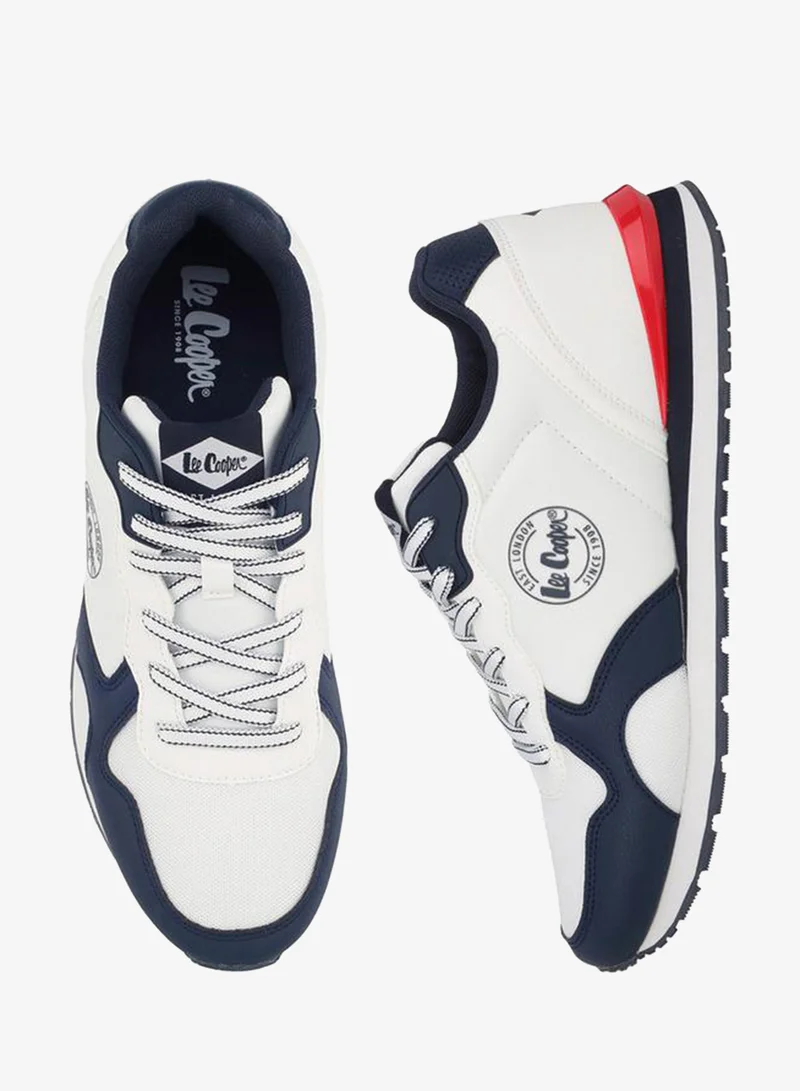 لي كوبر Men Logo Print Lace-Up Sneakers