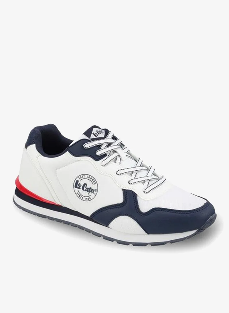 لي كوبر Men Logo Print Lace-Up Sneakers