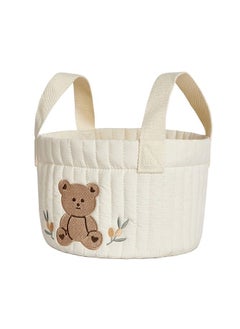 Bebiland Bear Embroidered Diaper Bag, Maternity Bag, Travel Diaper Tote, Multifunction Baby Bag for Mom  - Image 4
